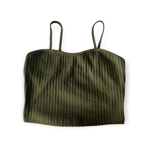 SHEIN ribbed rounded square neck crop top